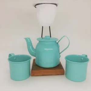 Kit de Café Egoista - Individual - Azul - Demolição - feito a mão