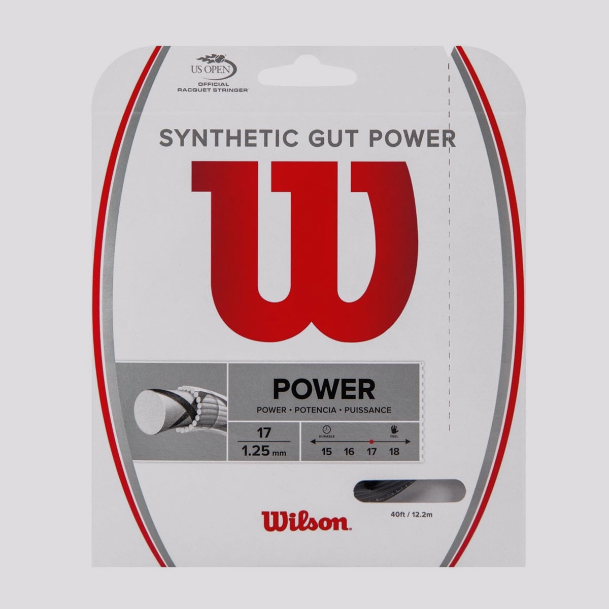 Corda para Raquete Wilson Synthetic Gut Power 17 P