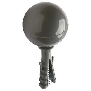 Batedor de Porta Bola em PVC Cinza Fixtil Batedor de Porta Pvc Cinza Fixtil
