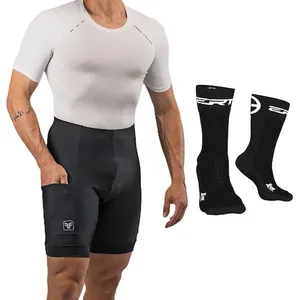 Kit Bermuda Ciclismo Free Force Basic com Bolsos + Meia - Masculina