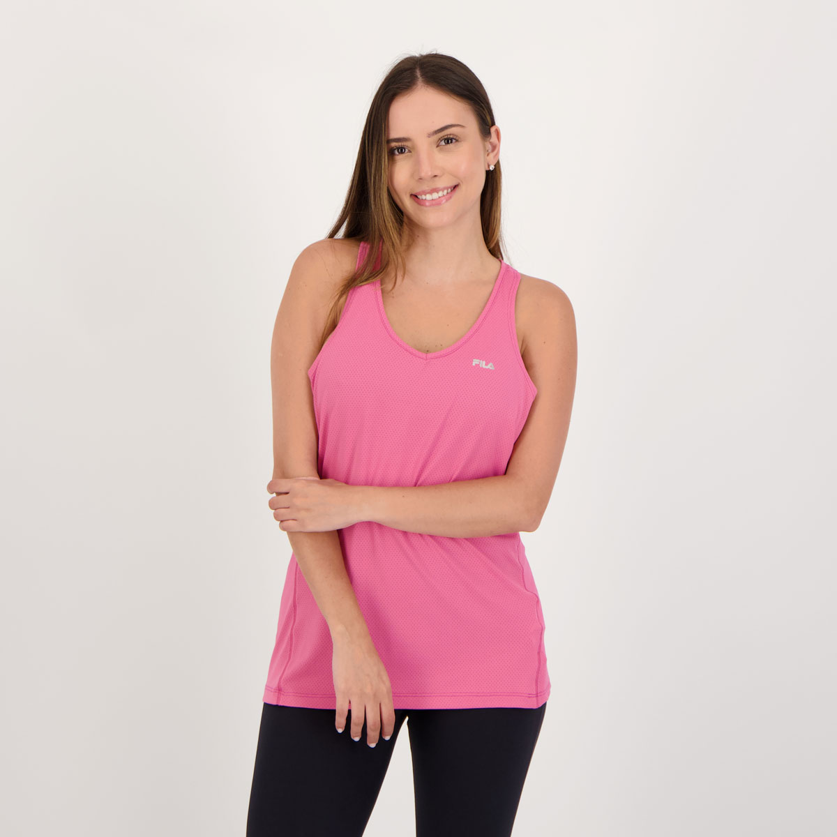Regata Fila Dots II Feminina Rosa Hibisco