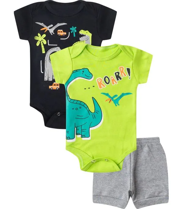Kit Body Infantil Curto 3 Peças Select Preto G
