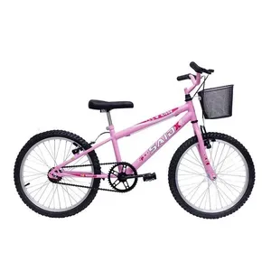 Bicicleta Aro 20 Bike Infantil Meninas Feminina Com Cesta Saidx Rosa
