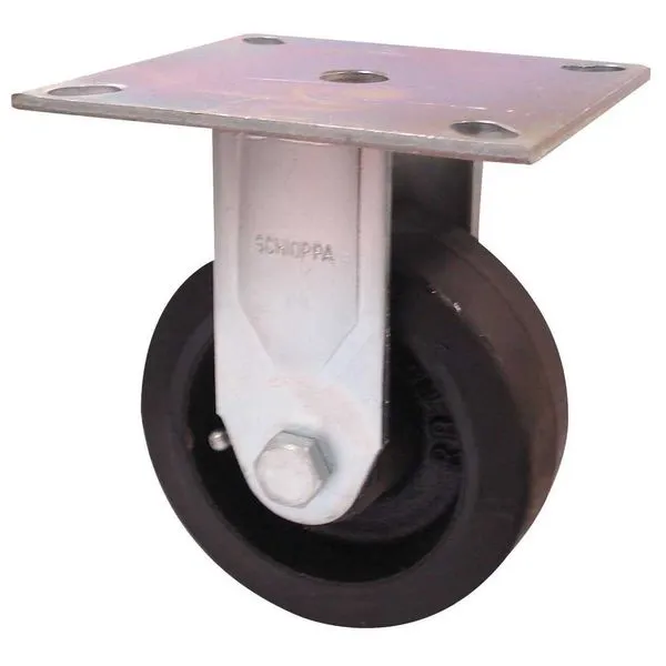 Rodízio fixo médio de borracha FM 52BR - SCHIOPPA