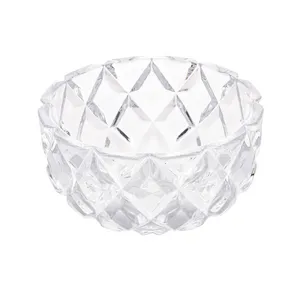 Centro de Mesa Lyor Redondo em Cristal Diamond 18x10cm Transparente