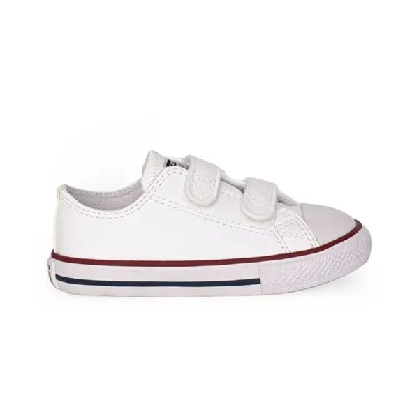 Tênis All Star Infantil Couro e Velcro Branco Converse 20