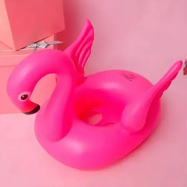 Boia Infantil com Assento Tipo Fralda Formato Flamingo para Menina Rosa Flamingo Boia Infantil com Assento Tipo Fralda Formato Flamingo Rosa Flamingo