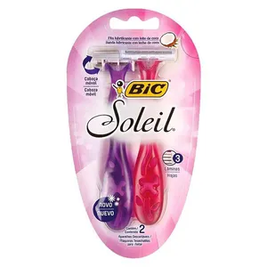 Aparelho para Depilação Bic Soleil Rosa Roxo 2 unidades