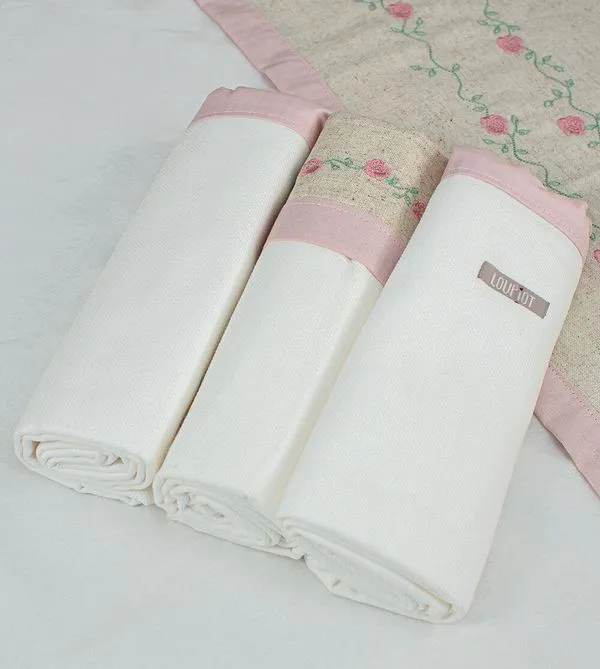 Kit Cueiro Loupiot Nature com 3 Unidades Nature/Rosa