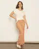 Calça Feminina Pantalona Texturizada Bege G