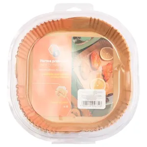 Kit 50 Formas Protetoras para Fritadeira Elétrica Tamanho M Quadrado 22x4,5cm B0428 - bee