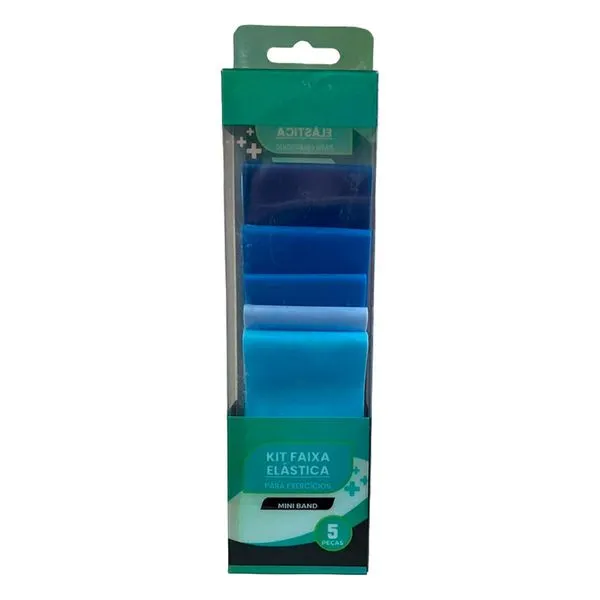 Kit Miniband Faixa Elastica Para Exercicios, Contem 5 Unidades (MP)