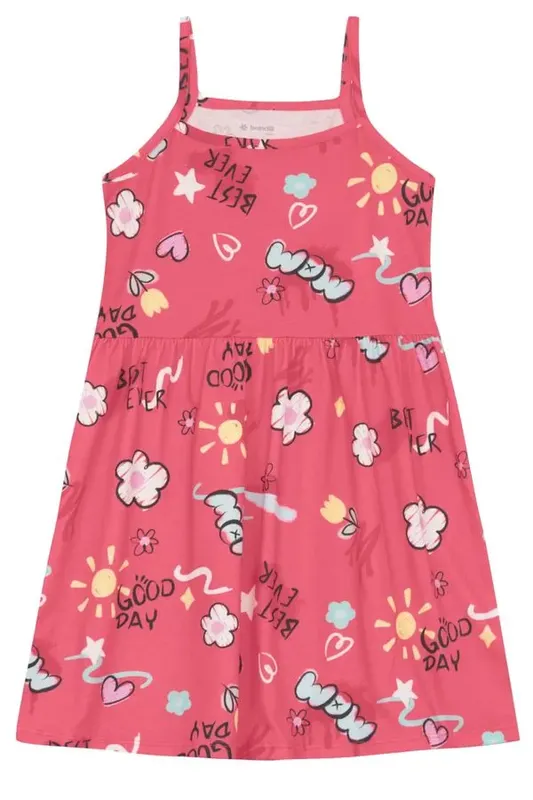 Vestido infantil menina em malha Brandili -10