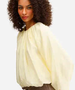 blusa balonê feminina de liocel amarela G
