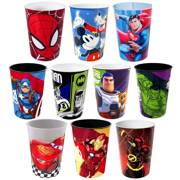10 Copos 320ml para Base de Ovo de Páscoa Caseiro Infantil Personagens Meninos