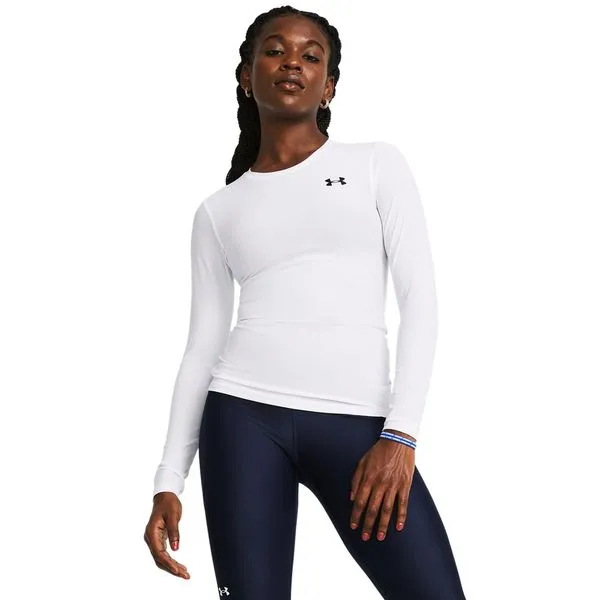 Camiseta Manga Longa de Compressão Feminina Under Armour HeatGear GG Branco