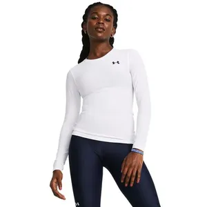 Camiseta Manga Longa de Compressão Feminina Under Armour HeatGear GG Branco