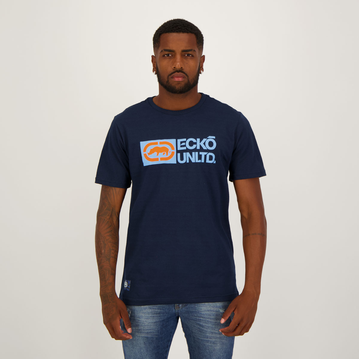 Camiseta Ecko Logo Basic Marinho