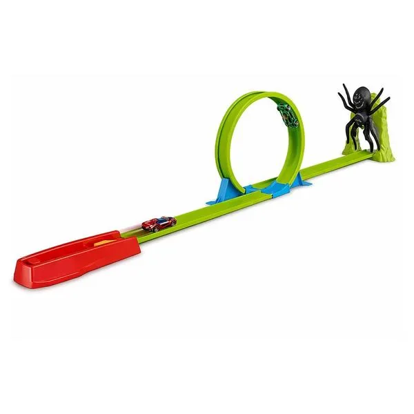 Pista de Corrida Loop 360 Radical Aranha com Carrinho Verde para Crianças Acima de 6 Anos Draik Pista de Corrida Loop 360 Radical Aranha com Carrinho Verde Infantil Draik
