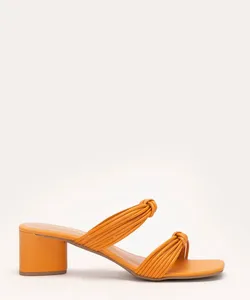 tamanco tiras com nó oneself laranja 39