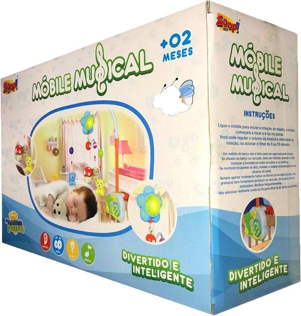 MOBILE MUSICAL DIVERTIDO ANIMAIS - ZOOP TOYS