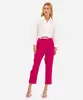 calça de alfaiataria feminina cós elástico rosa 42