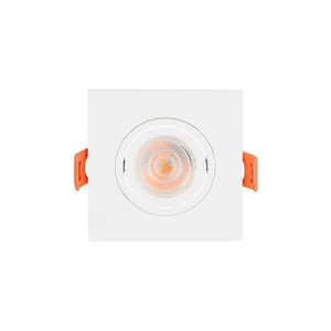 Spot De Embutir Plano Mbled Para 1 Lâmpada Par 20 Quadrado Branco