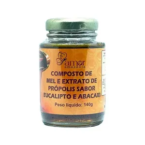 Composto De Mel e Extrato De Própolis Eucalipto e Abacaxi Pharmakos 140g