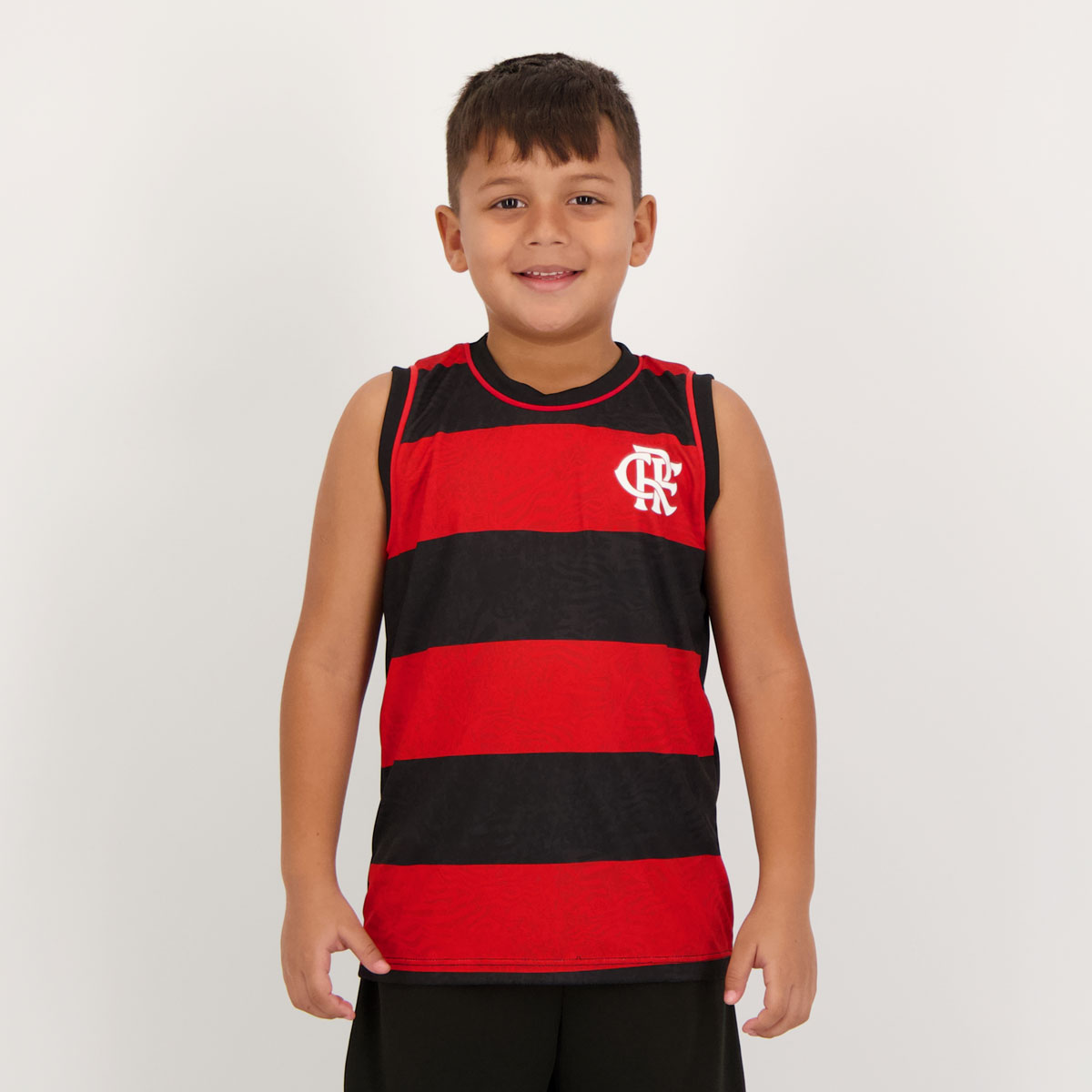 Regata Flamengo Paid Preta e Vermelha Infantil
