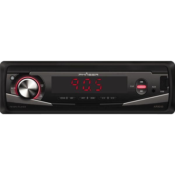 Autorrádio com MP3 Player, Rádio FM, Entradas USB, SD e Auxiliar Phaser AR9050