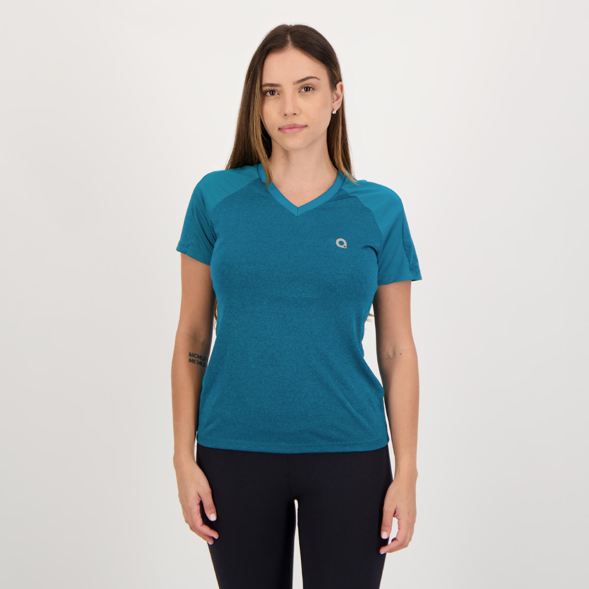 Camiseta Area Vacay Feminina Azul Mescla