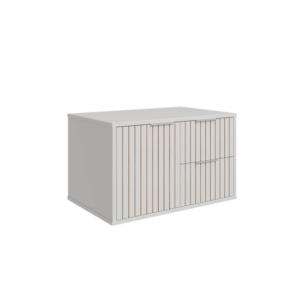 Armário Suspenso Para Banheiro Ripy 60Cm Branco Bumi