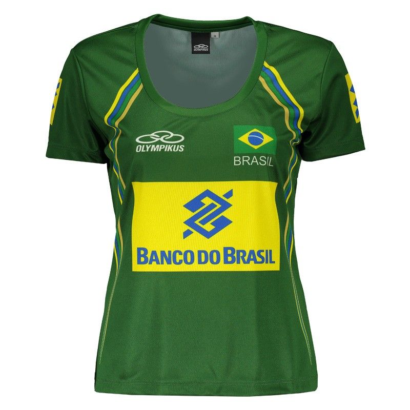 Camisa Olympikus Brasil Vôlei CBV 2014 Feminina Ve