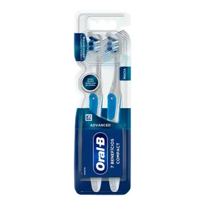 Escova Dental Oral-B 7 Benefícios Compact 2 Unidades