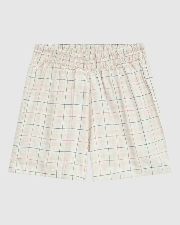 Shorts Feminino Cintura Alta Cós Elástico Em Viscose Marrom - XGG