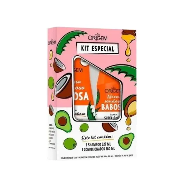 Kit Origem Saudade de Babosa Shampoo 325ml + Condicionador 180ml KIT ORIGEM SH325+CON