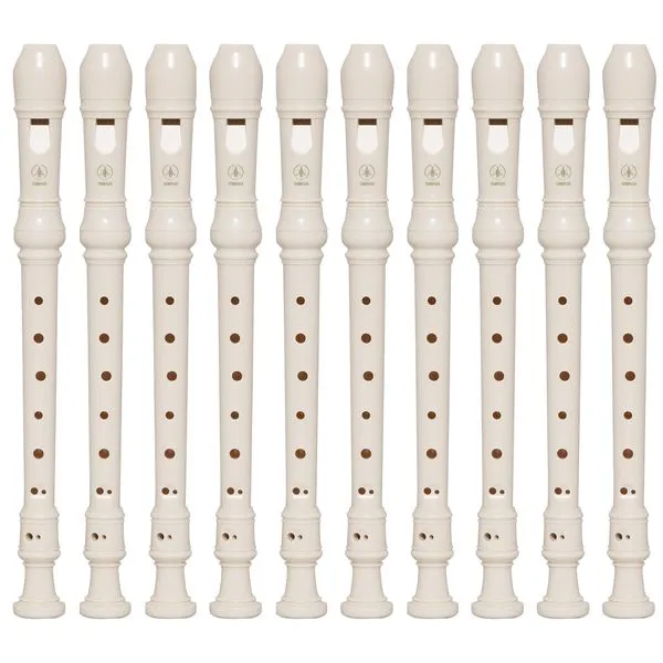 Kit 10 Flautas Doce Soprano Barroca Em C YRS-24B Yamaha