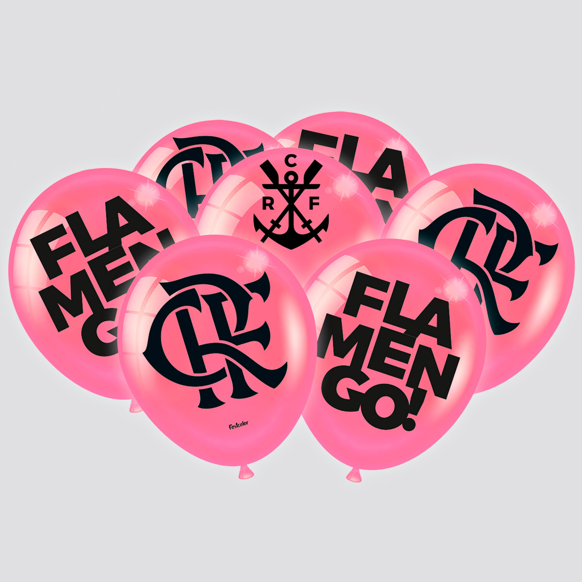 Balão de Festas Flamengo Rosa 25 Unidades