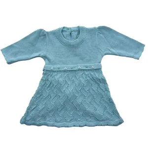 Vestido de Tricô Serena Com Cinto Removível Bordado Verde P