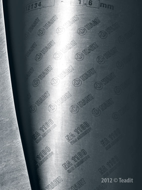 Papelão Hidráulico NA 1100 - Grafite Espessura 1,60mm Folha 1,5x1,6mm 1100 - Teadit
