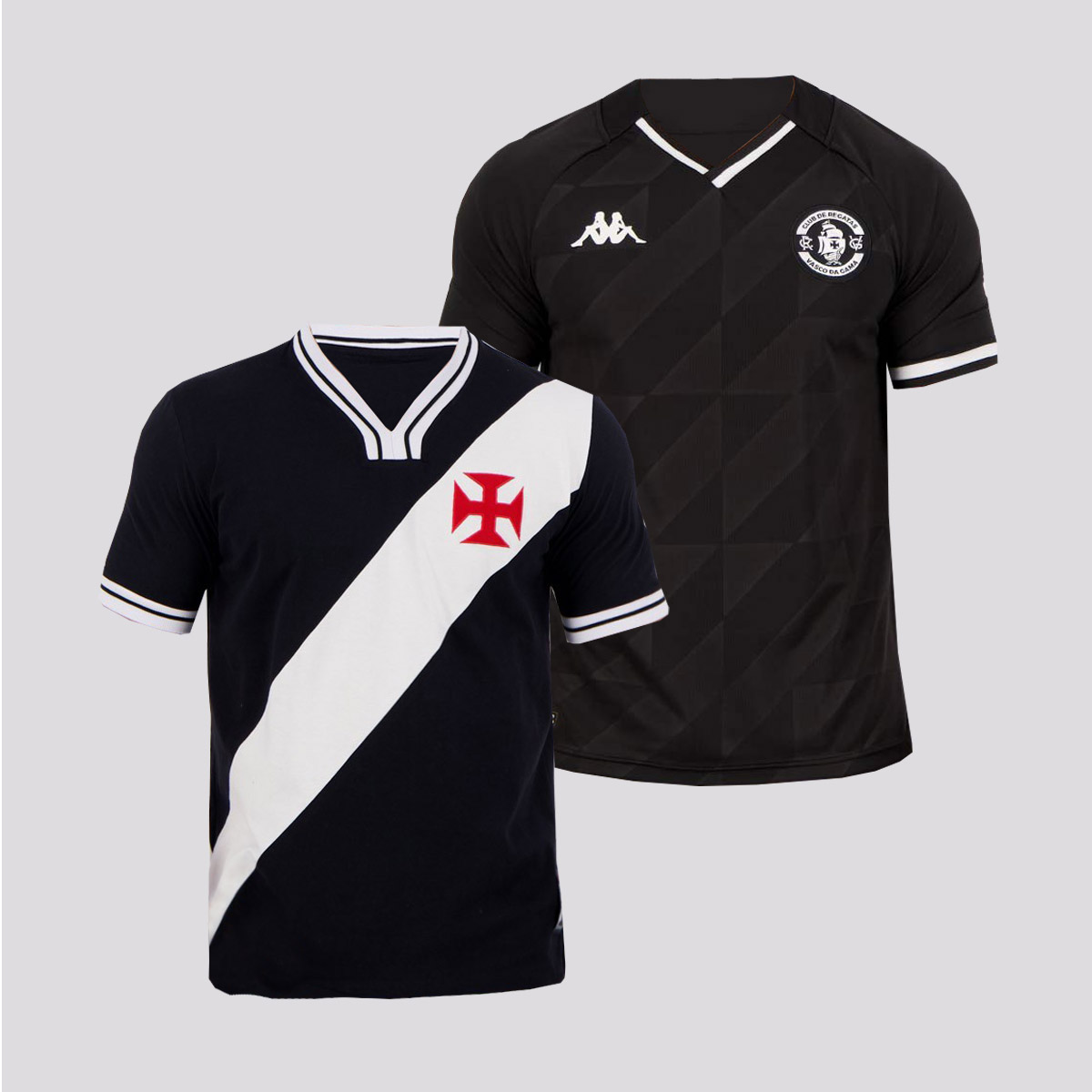 Kit de 2 Camisas Kappa Vasco III 2021 + Torcedor Retrô 74