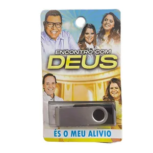 Pen Drive Gravado com 500 a 600 Músicas Gospel – 4GB