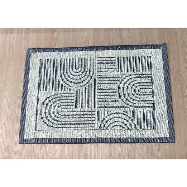 Tapete Trilho Felpa Nazca Ci1 Cinza 50x80cm Ref.TRFNA050080CI1 Bordartes