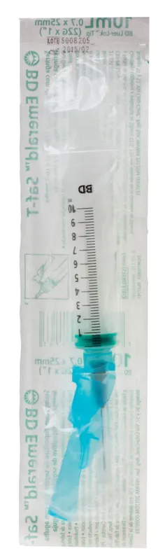 Seringa Descartável Bd Agulha 0,7 X 25 01 Unidade 10 Ml