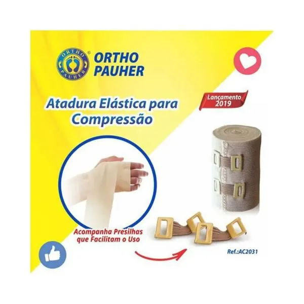 Atadura Elástica De Alta Compressão 10cmX1,3m Sem Marca 1 Unidade