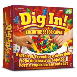 Jogo de Tabuleiro Dig-in Encontre Se For Capaz Agilidade e Memorização 128 Miniaturas Copag Jogo de Tabuleiro Dig-in Encontre Se For Capaz Agilidade Copag