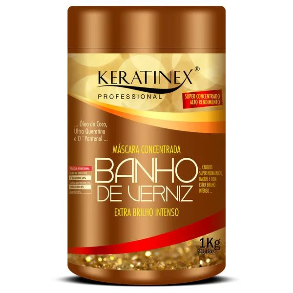 Banho De Verniz Extra Brilho Intenso Keratinex 1kg