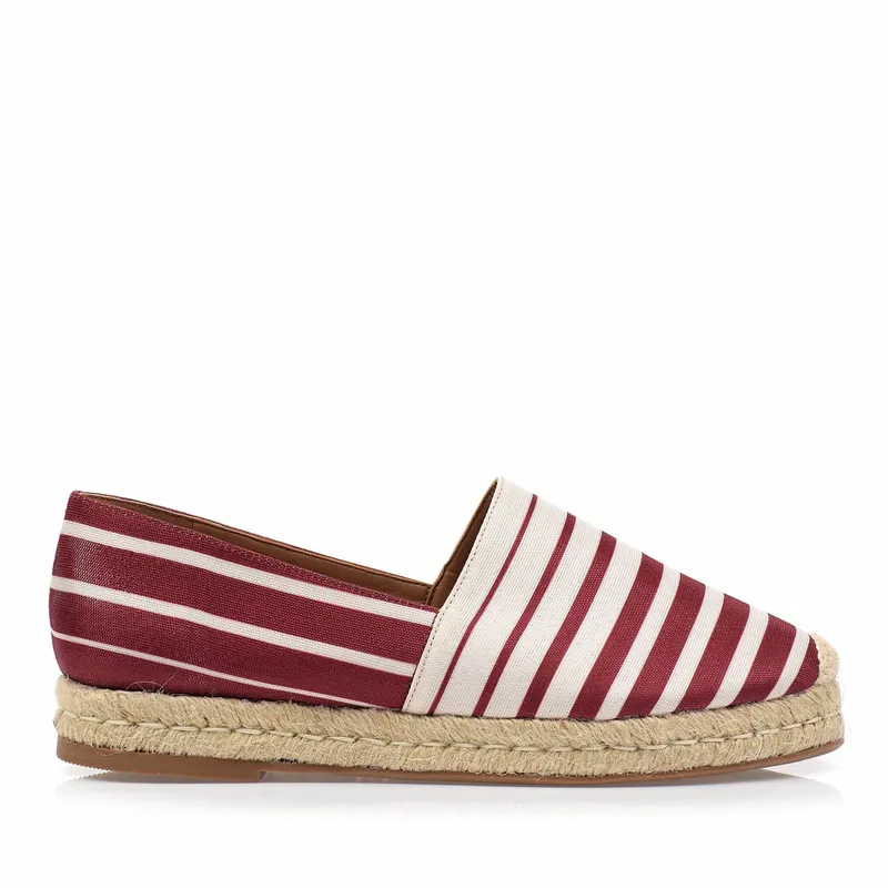 Flats Stripes Carmim