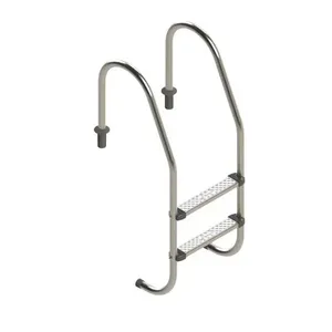 Escada para Piscina com 2 Degraus em Aco Inox 304 Corrimao Polido Inox Ate 100kg Inox Inaqua Escada para Piscina 2 Degraus Aco Inox 304 com Corrimao Polido Inox Ate 100kg Inaqua