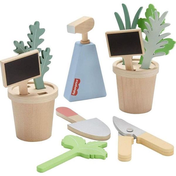 Brinquedo Educativo Wood Jardim e Ferramentas 12 Peças Madeira Mattel